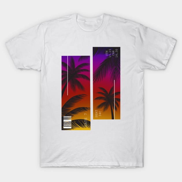 Palm Tree Breeze T-Shirt by GarryDeanArt